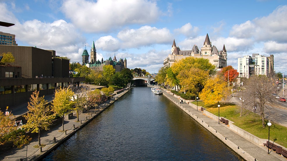 Fall colours along the Rideau Canal