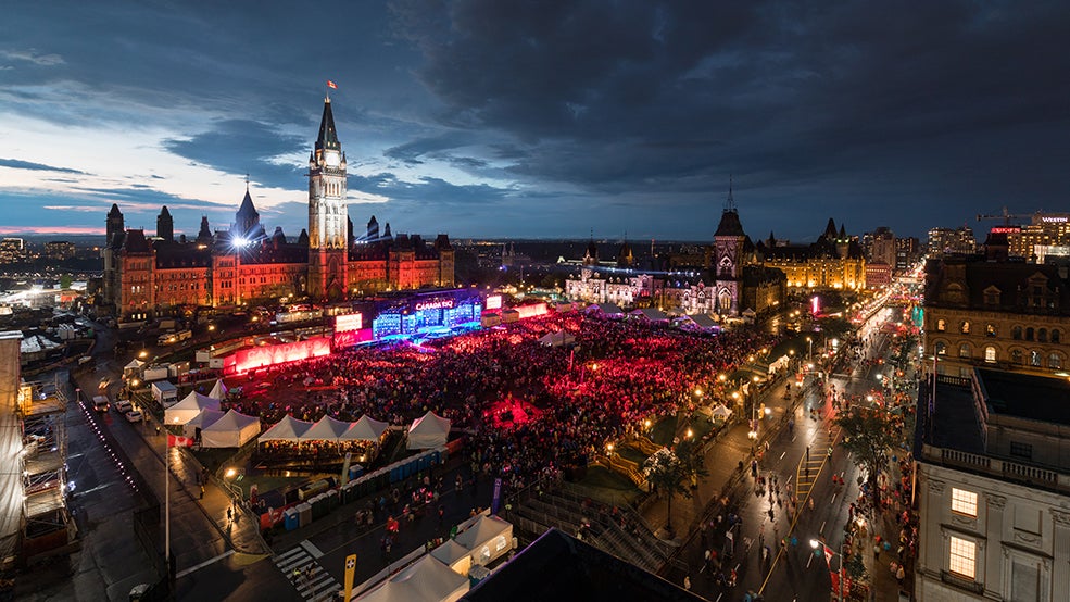Canada Day Parliament Hill dusk