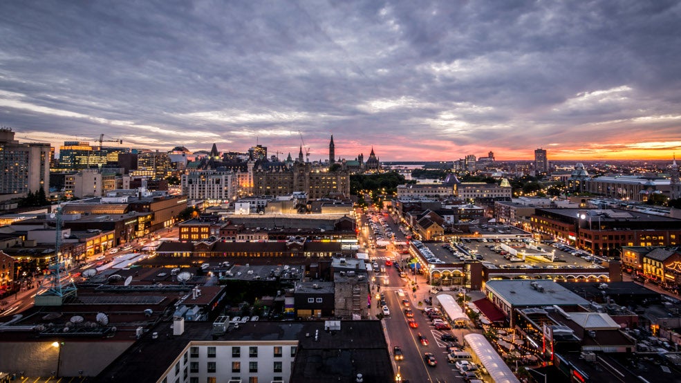 Byward Market view from the Andaz Hotel Cooper, Spirits and Sights