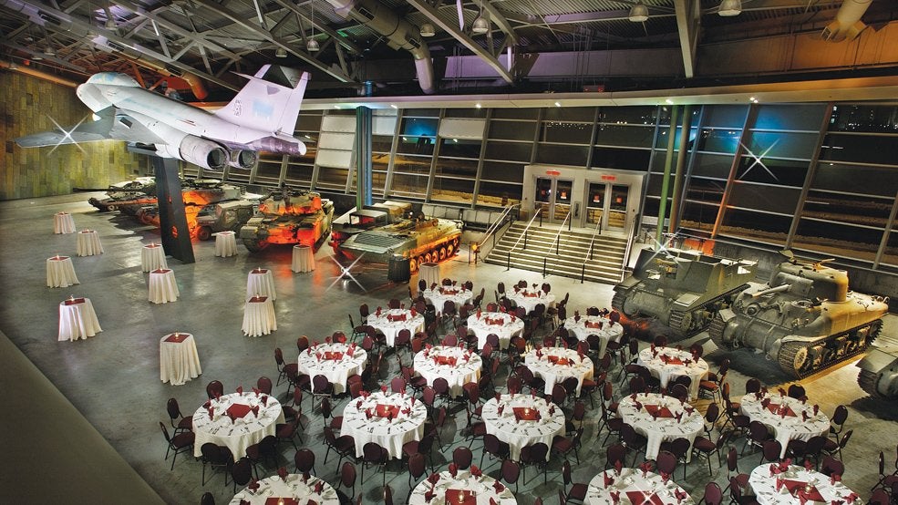 Special event set up in LeBreton Gallery at the Canadian War Museum