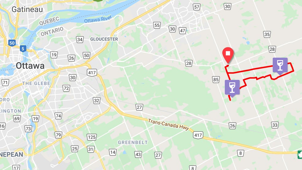 Self Guided Bicycle Route - Rail Trail &amp; Winery Ride