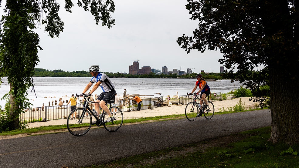 Cycling at Remic Rapids