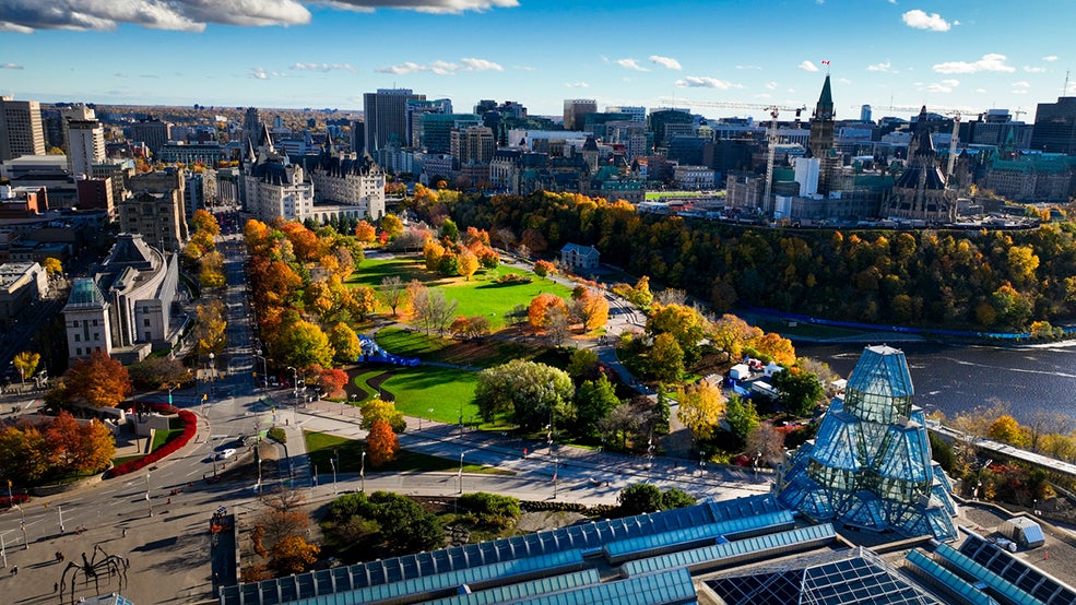 Majors Hill Park, aerial