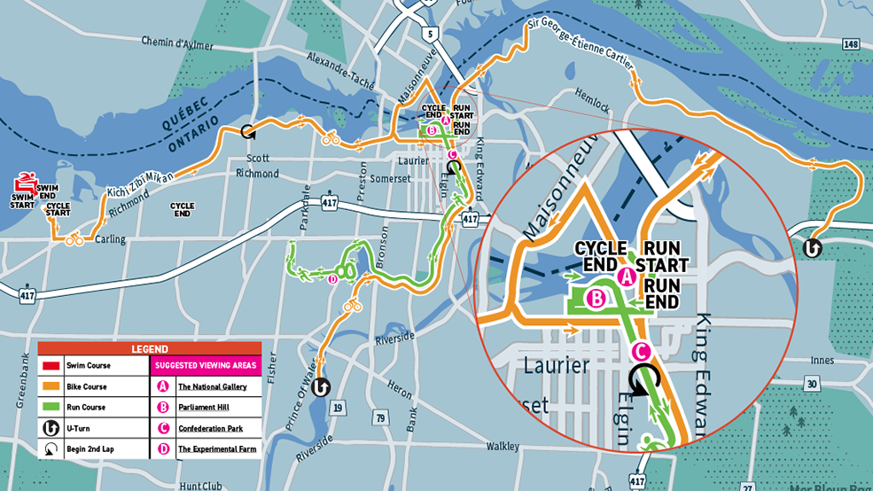 IRONMAN Canada-Ottawa map