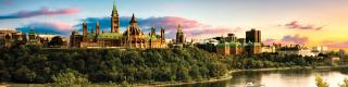 View of Parliament buildings and Ottawa River